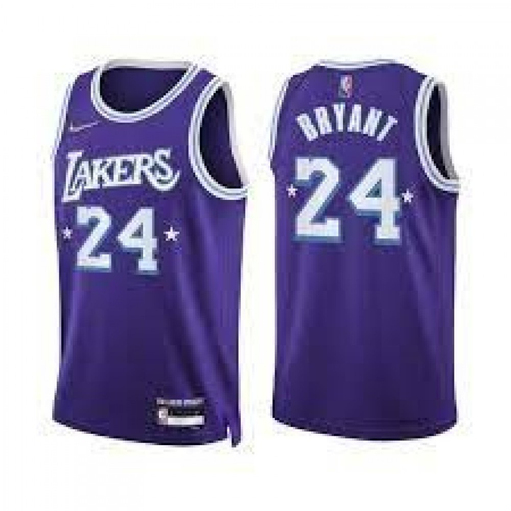 Men's Los Angeles Lakers Kobe Bryant #24 Purple 2021/22 Swingman Jersey - City Edition-Pro Kit Vault | Brand New 26/27 Sports Jerseys
